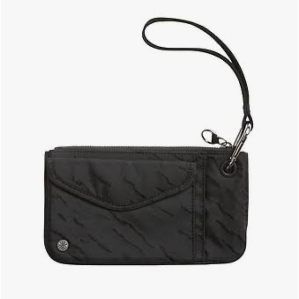 Athleta Coffee Run Clutch Wristlet In Black